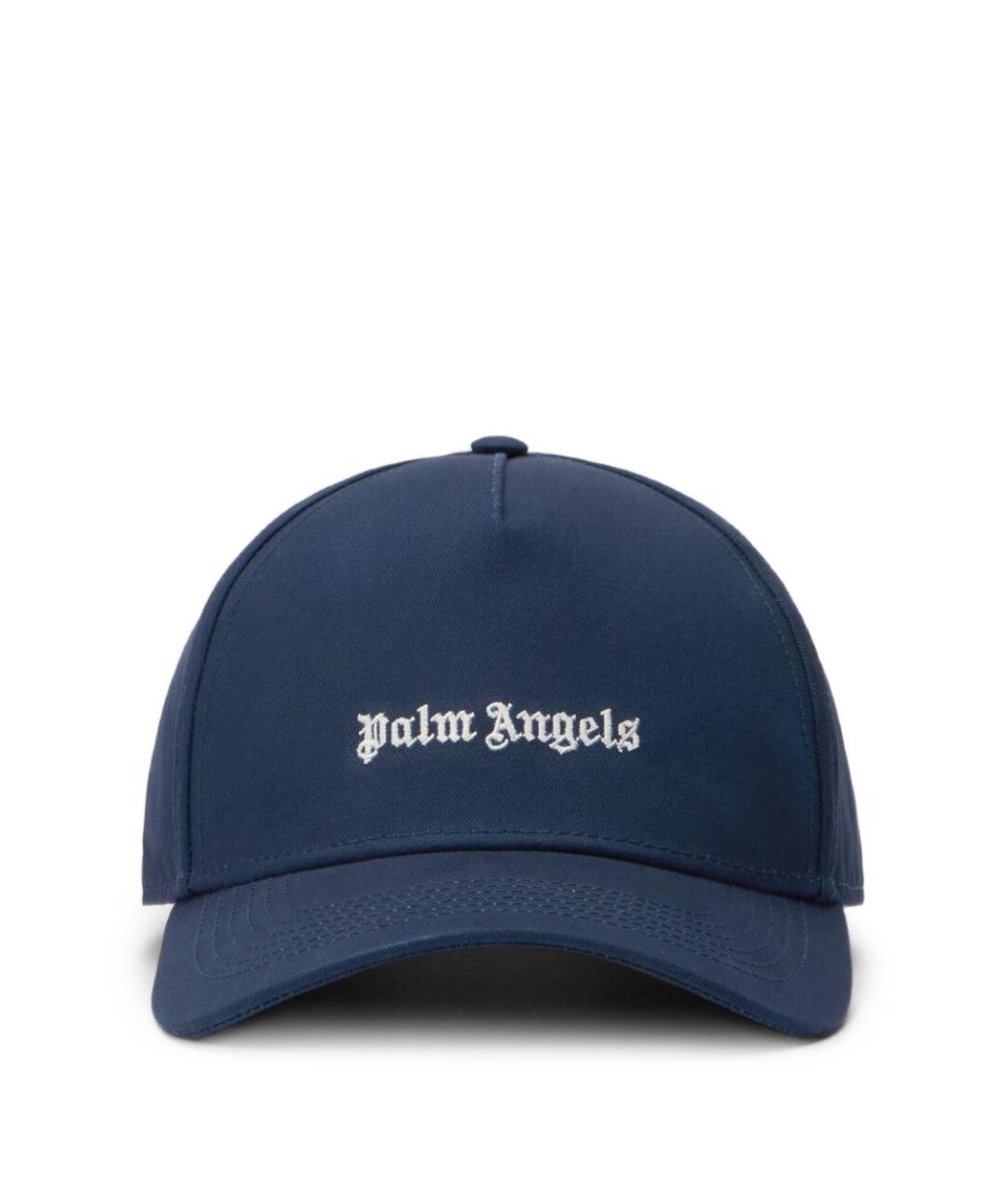 PALM ANGELS Синяя хлопковая кепка/бейсболка, фото 1