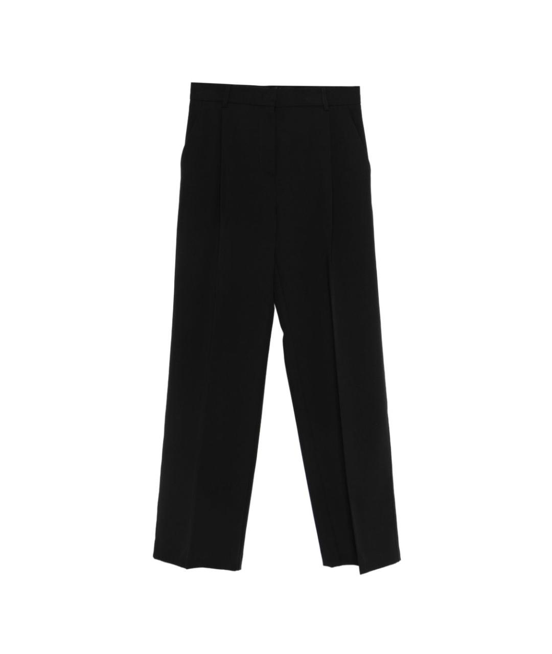 PINKO Черные полиэстеровые прямые брюки, фото 7