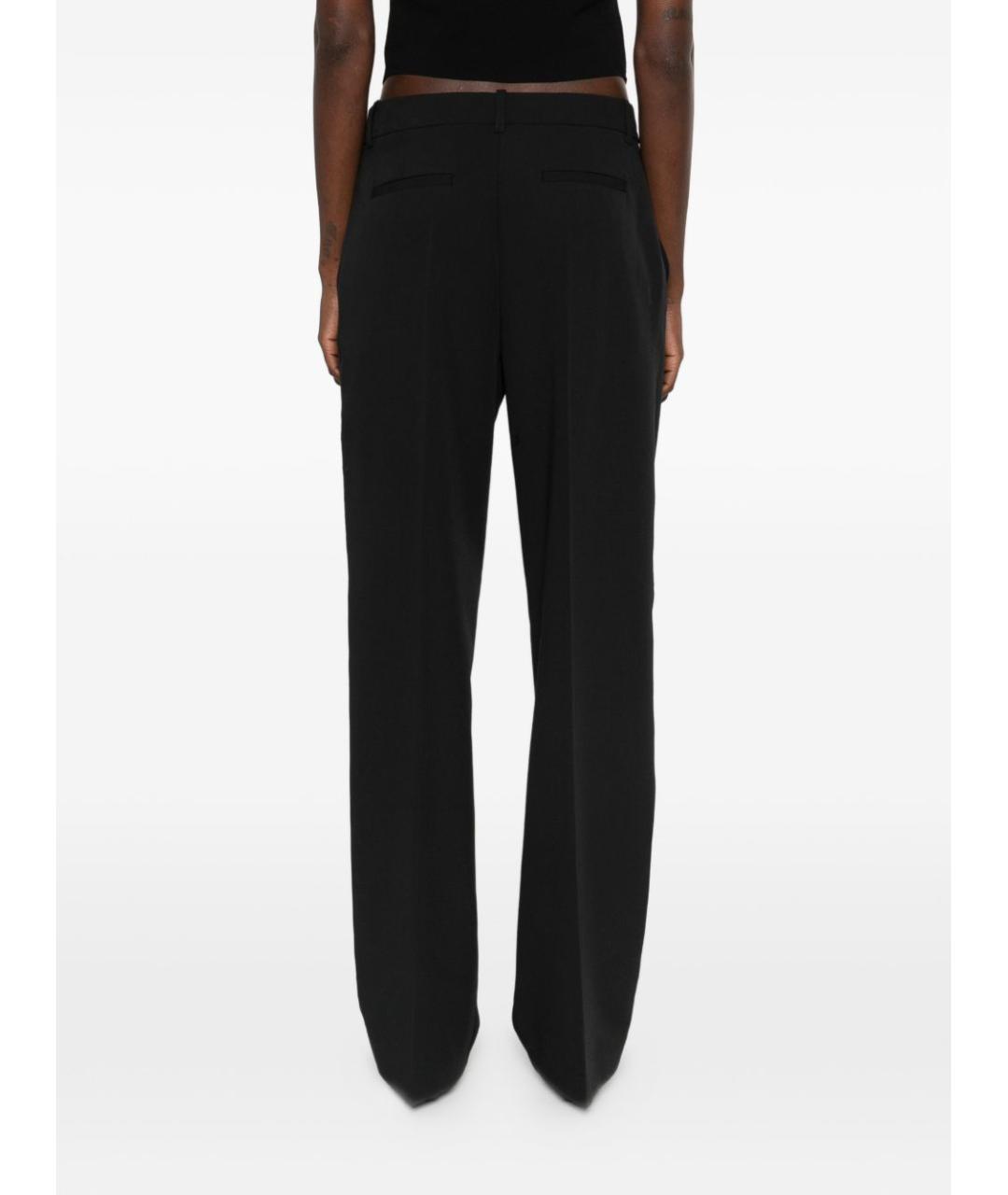PINKO Черные полиэстеровые прямые брюки, фото 5