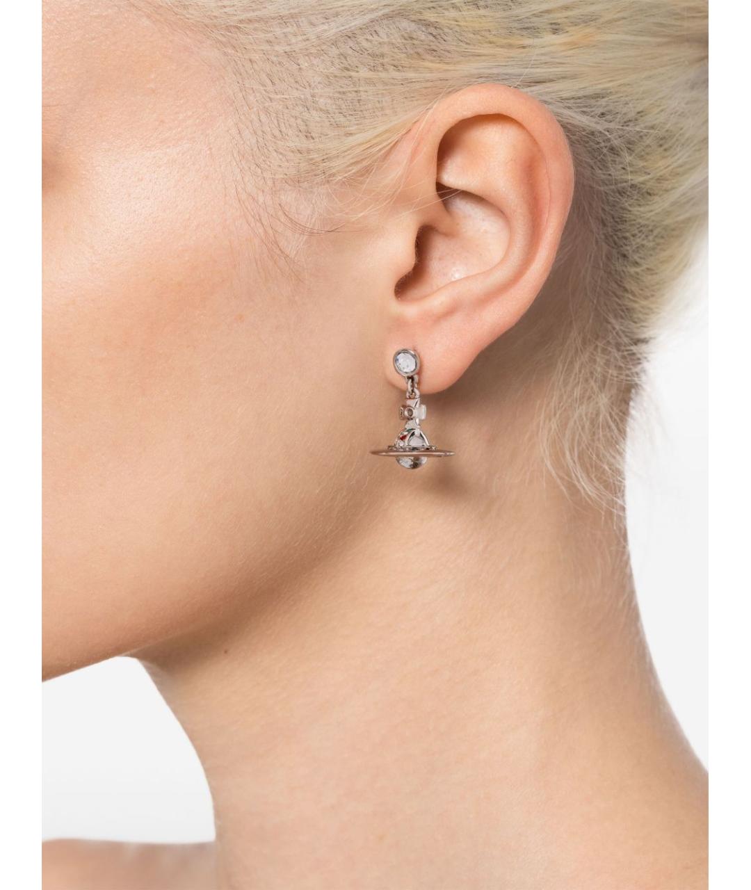 VIVIENNE WESTWOOD Серебряные металлические серьги, фото 3