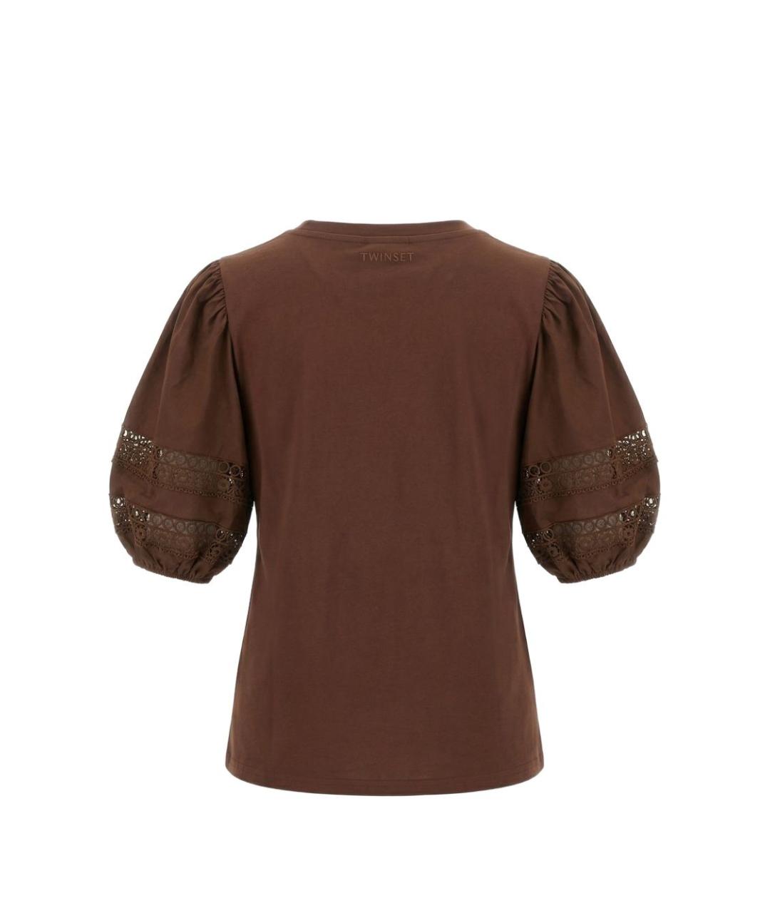 TWIN-SET Коричневая футболка, фото 2