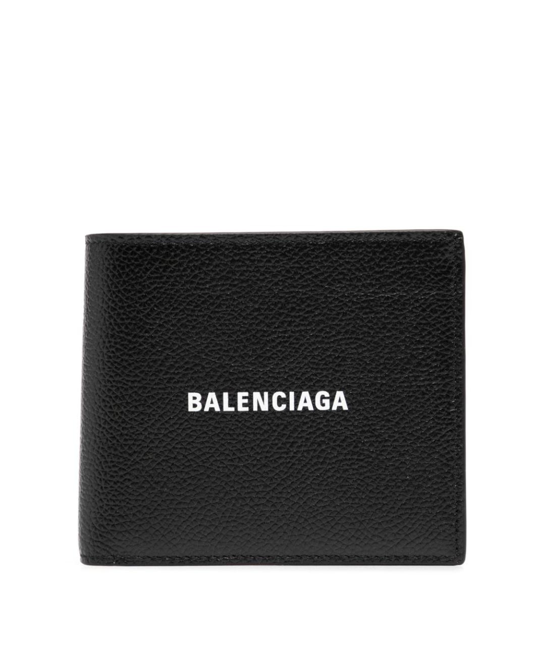 BALENCIAGA Черный кожаный кошелек, фото 1