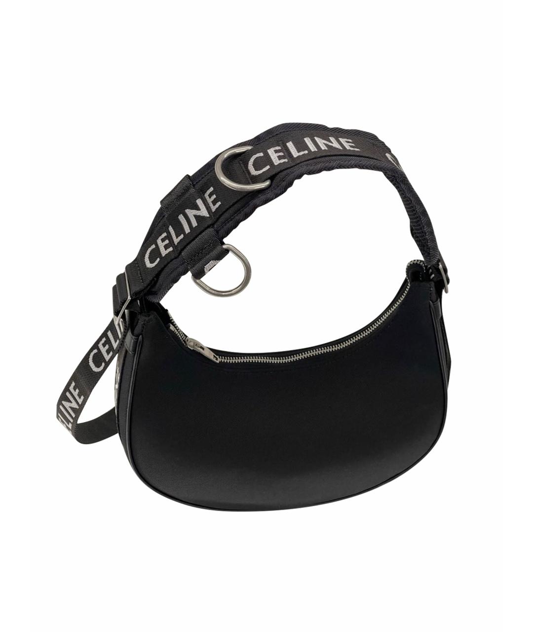CELINE Черная тканевая сумка через плечо, фото 1