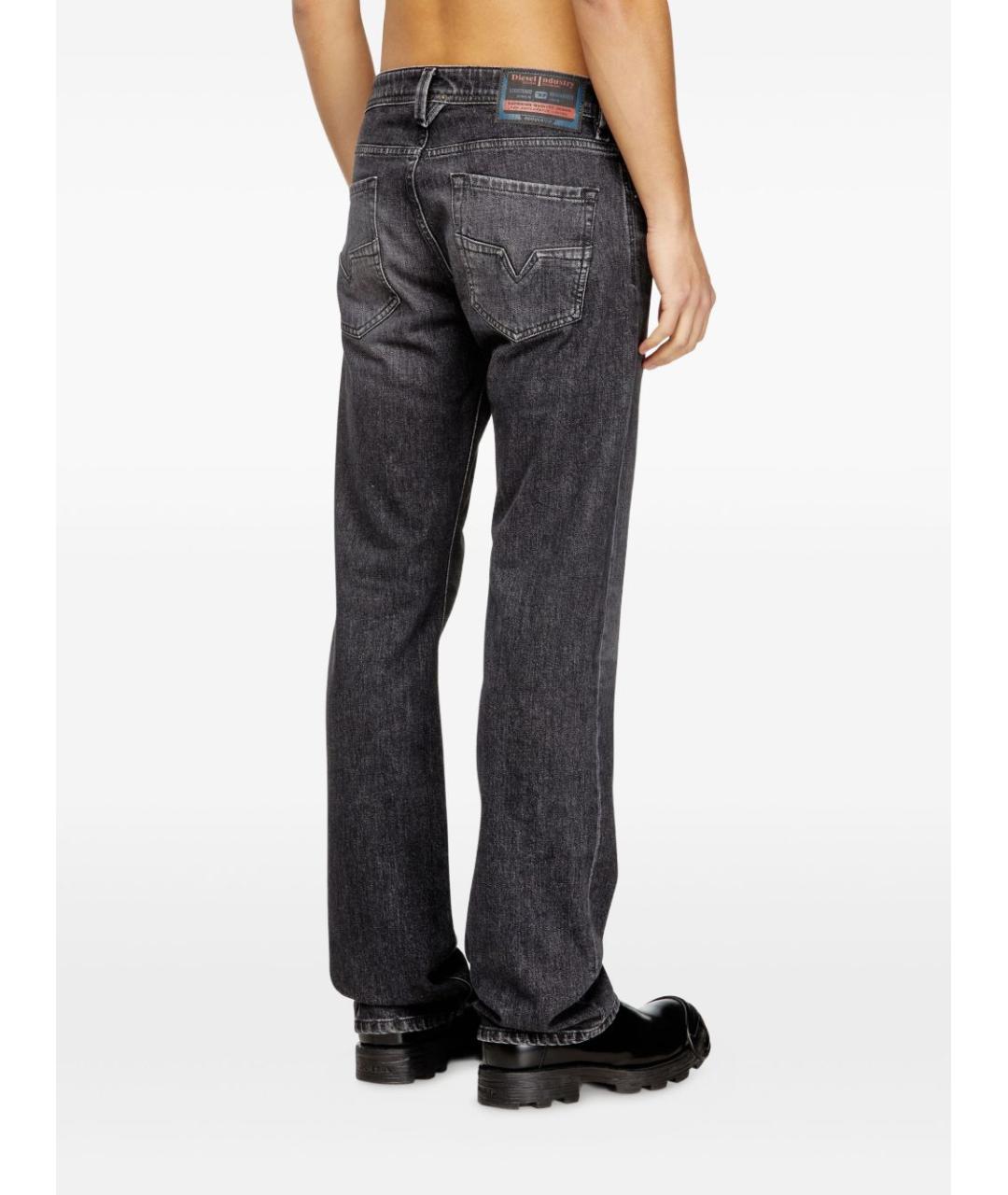 DIESEL Серые хлопко-эластановые прямые джинсы, фото 2