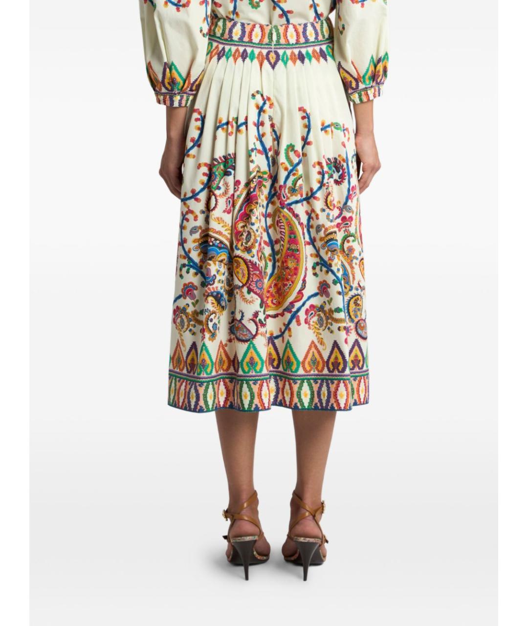 ETRO Мульти хлопковая юбка миди, фото 4