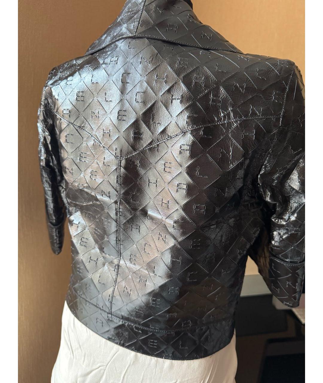 CHANEL Черный кожаный жакет/пиджак, фото 2