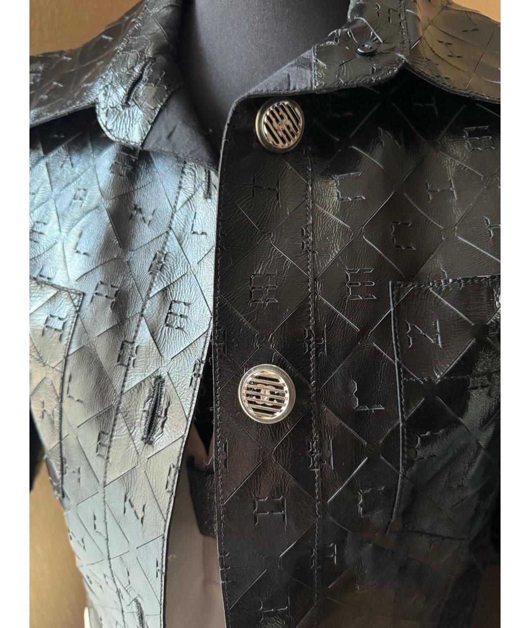 CHANEL Черный кожаный жакет/пиджак, фото 4