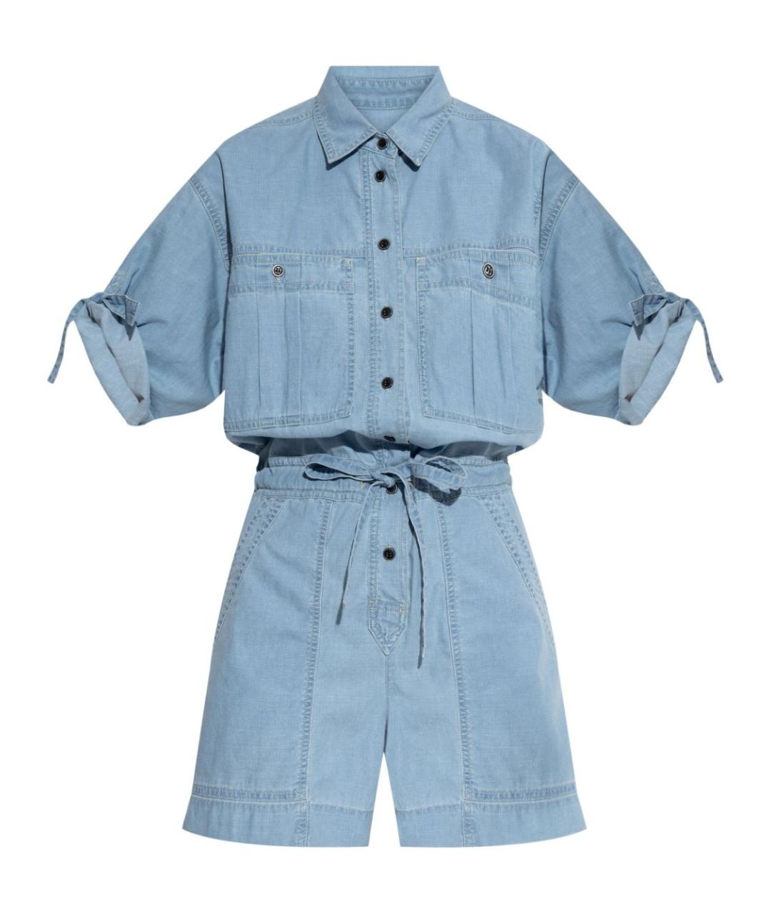 ISABEL MARANT Голубой хлопковый комбинезон, фото 1