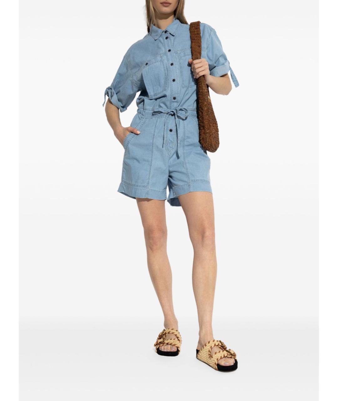 ISABEL MARANT Голубой хлопковый комбинезон, фото 3