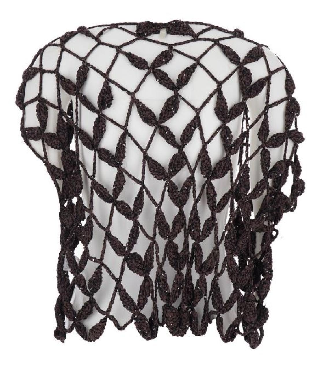 ANTONELLI FIRENZE Коричневая хлопковая блузы, фото 2