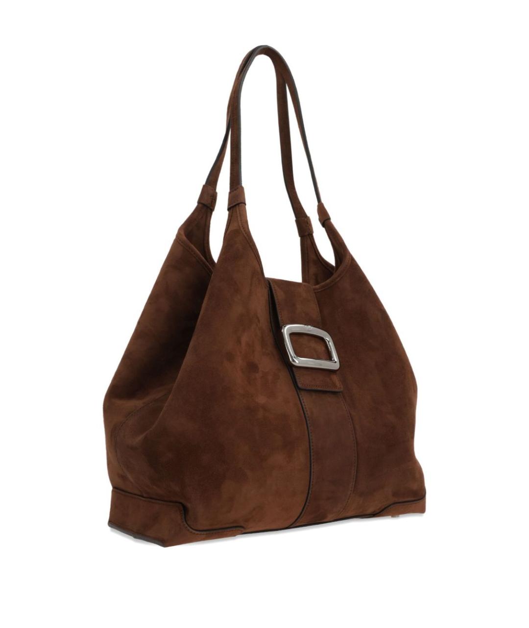 ROGER VIVIER Коричневая замшевая сумка тоут, фото 3