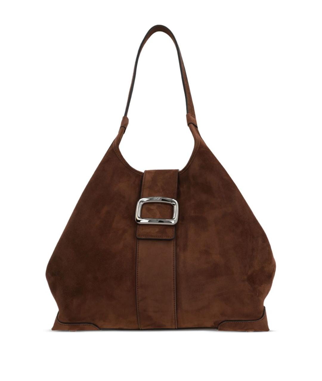 ROGER VIVIER Коричневая замшевая сумка тоут, фото 1