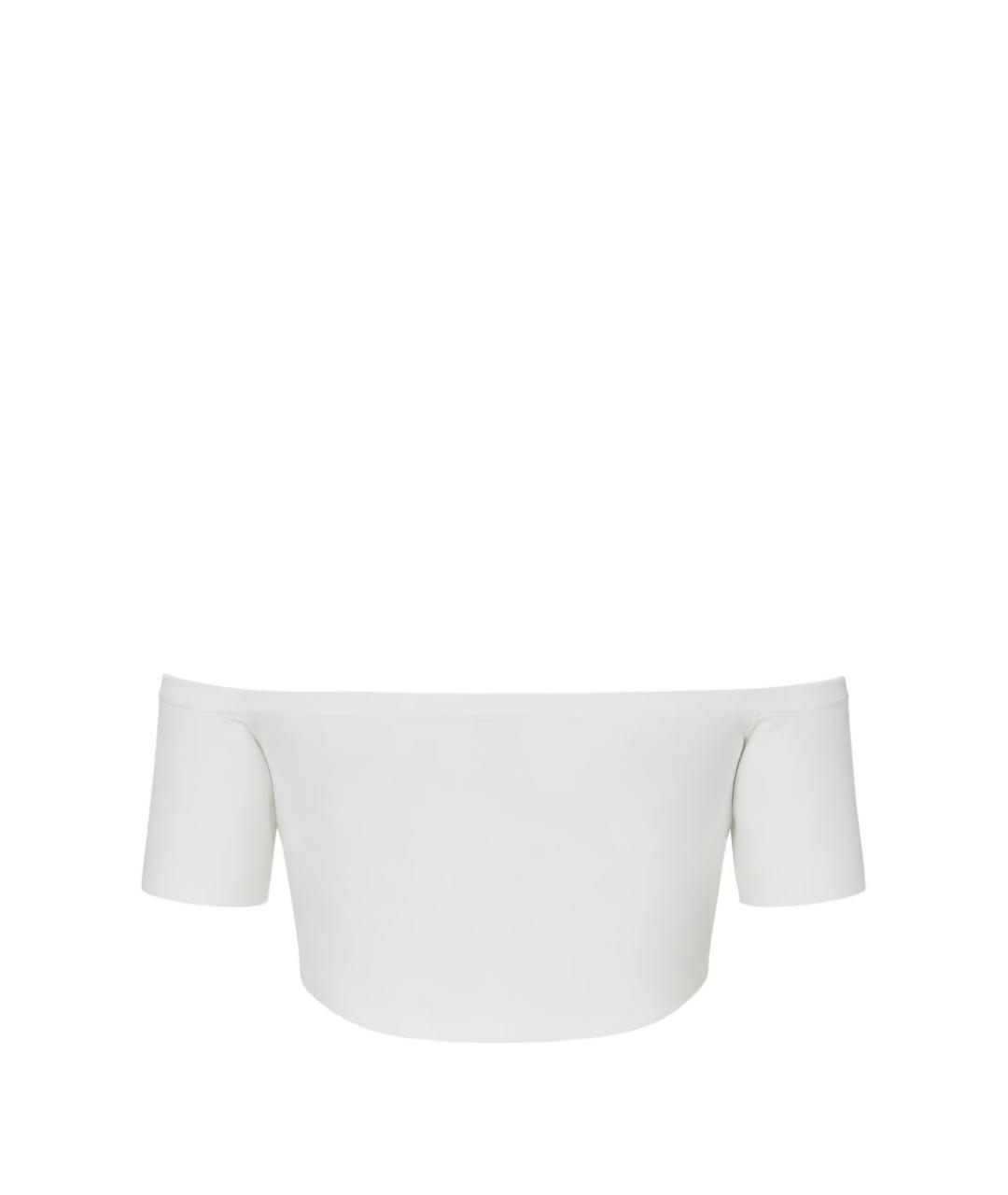 ELISABETTA FRANCHI Белая вискозная блузы, фото 2