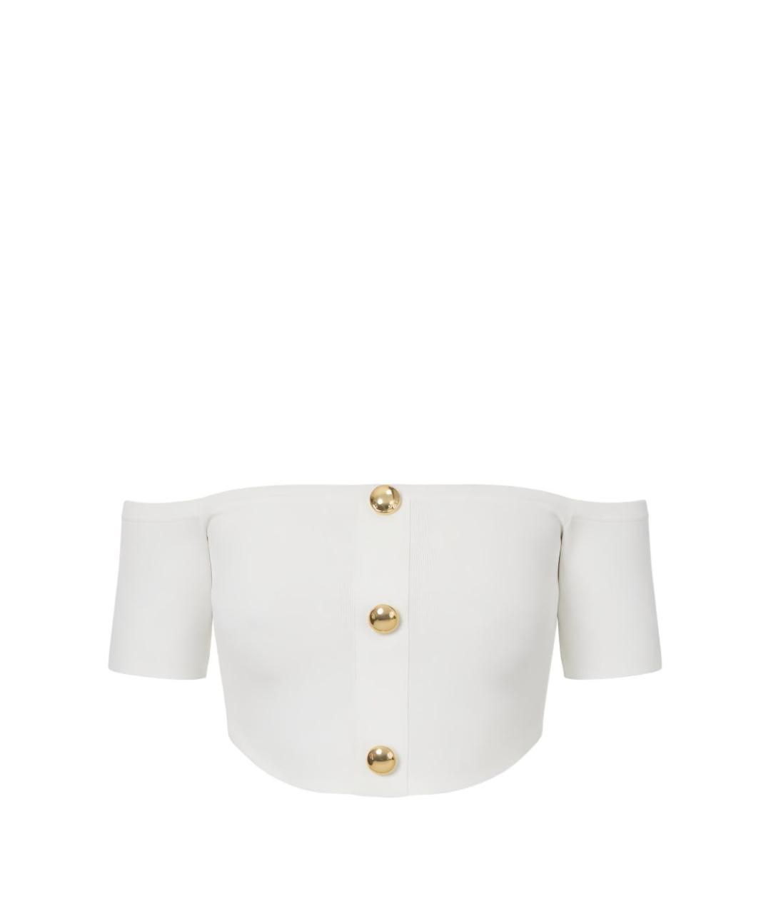 ELISABETTA FRANCHI Белая вискозная блузы, фото 1