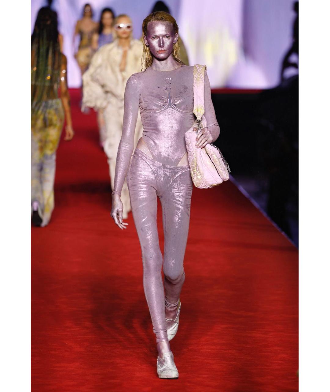 DIESEL Розовый хлопко-эластановый костюм с брюками, фото 2