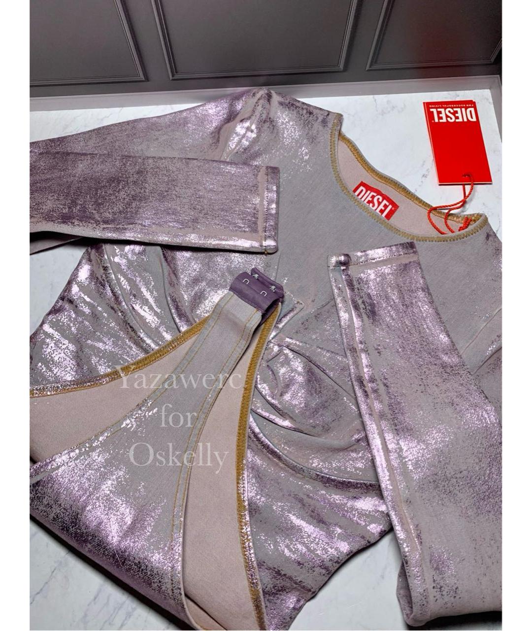 DIESEL Розовый хлопко-эластановый костюм с брюками, фото 6