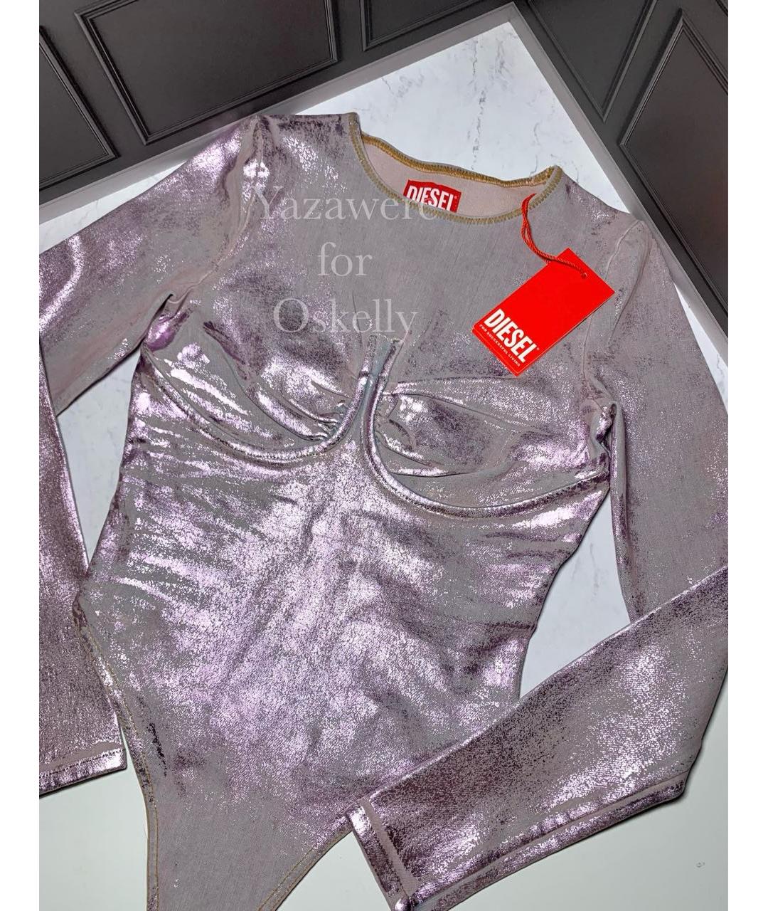 DIESEL Розовый хлопко-эластановый костюм с брюками, фото 4