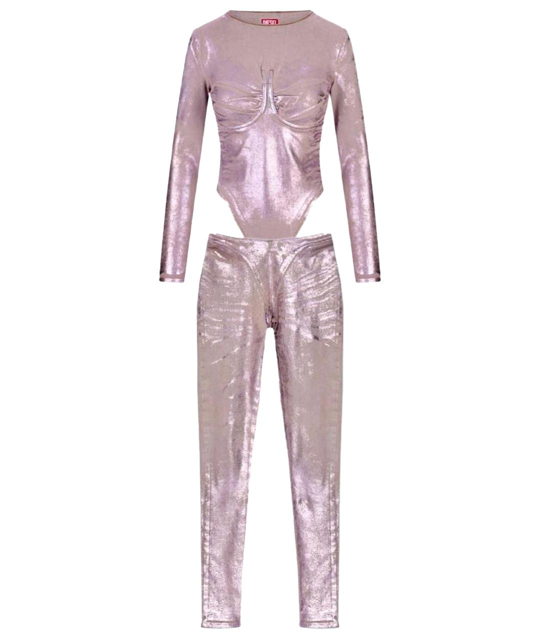 DIESEL Розовый хлопко-эластановый костюм с брюками, фото 1
