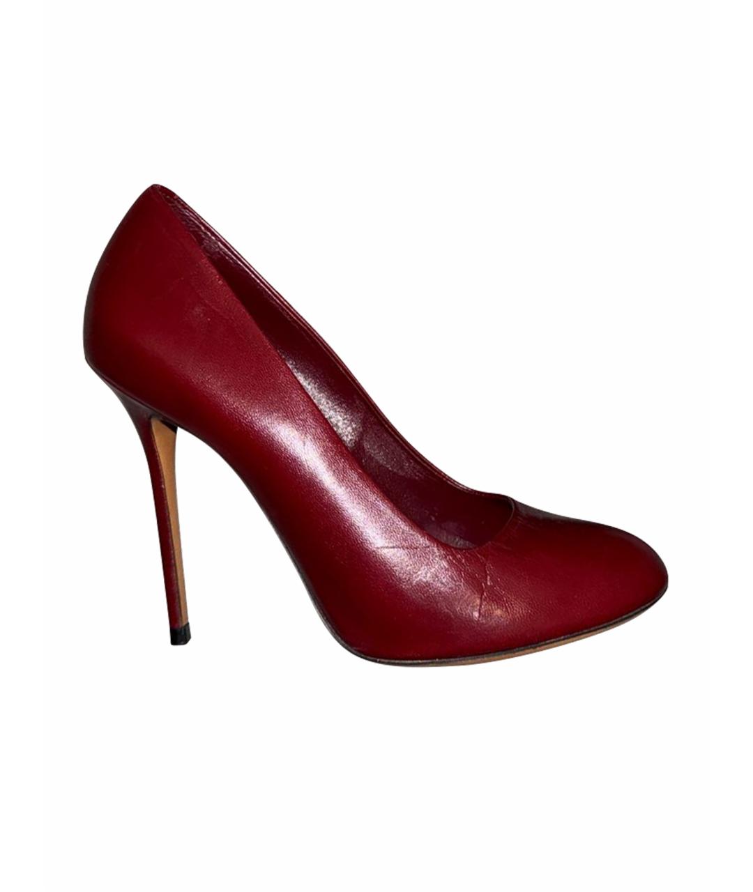 CELINE Бордовые кожаные туфли, фото 1