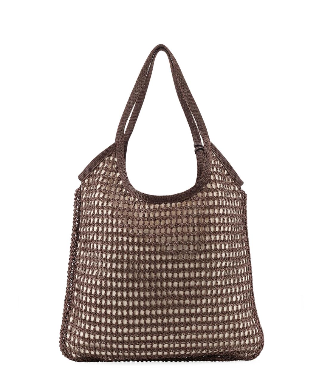 MIU MIU Коричневая хлопковая сумка тоут, фото 2