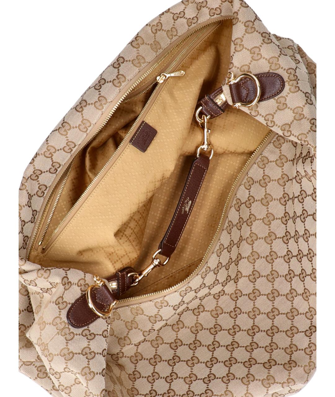 GUCCI Бежевая синтетическая сумка тоут, фото 3