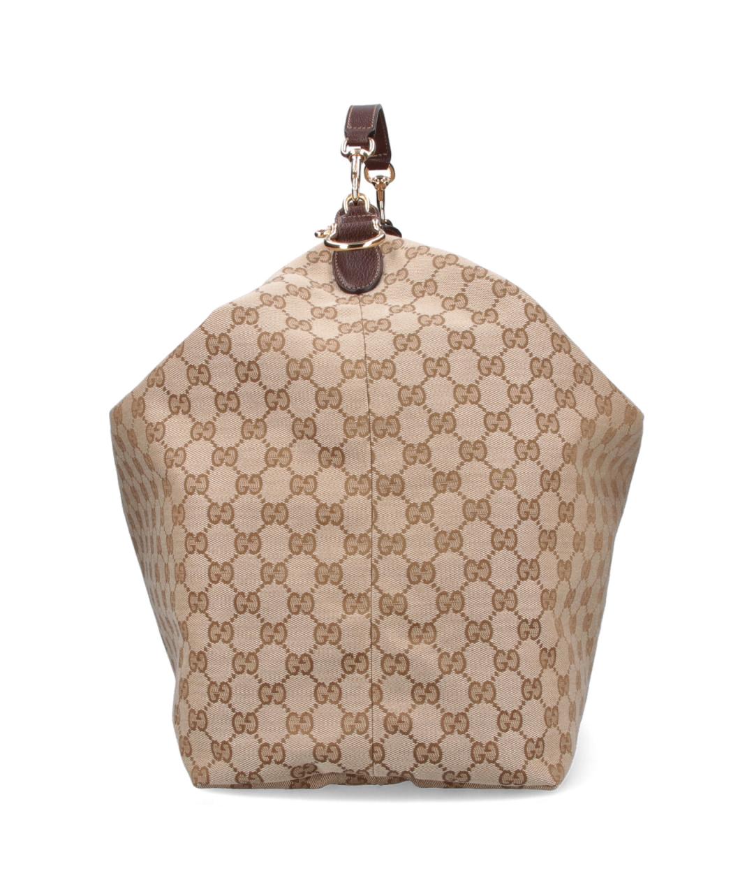 GUCCI Бежевая синтетическая сумка тоут, фото 4