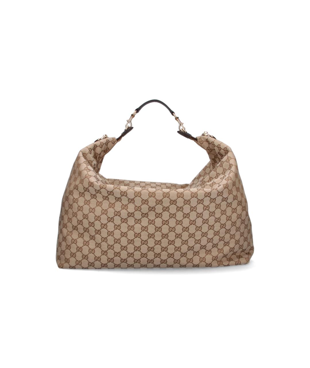 GUCCI Бежевая синтетическая сумка тоут, фото 1