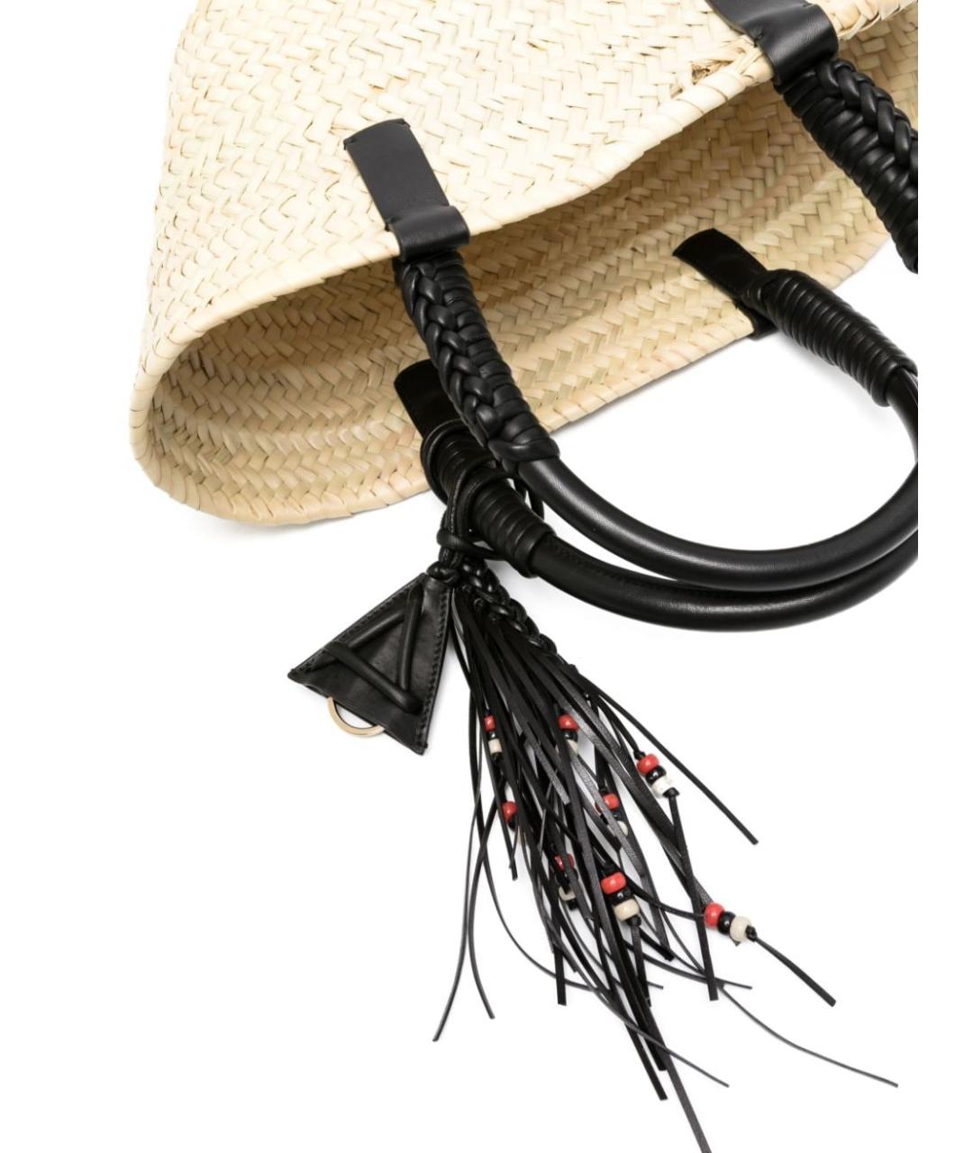 ALANUI Бежевая пелетеная сумка тоут, фото 4