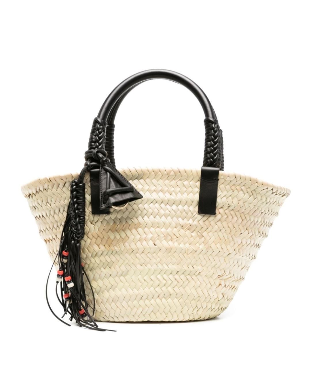 ALANUI Бежевая пелетеная сумка тоут, фото 1