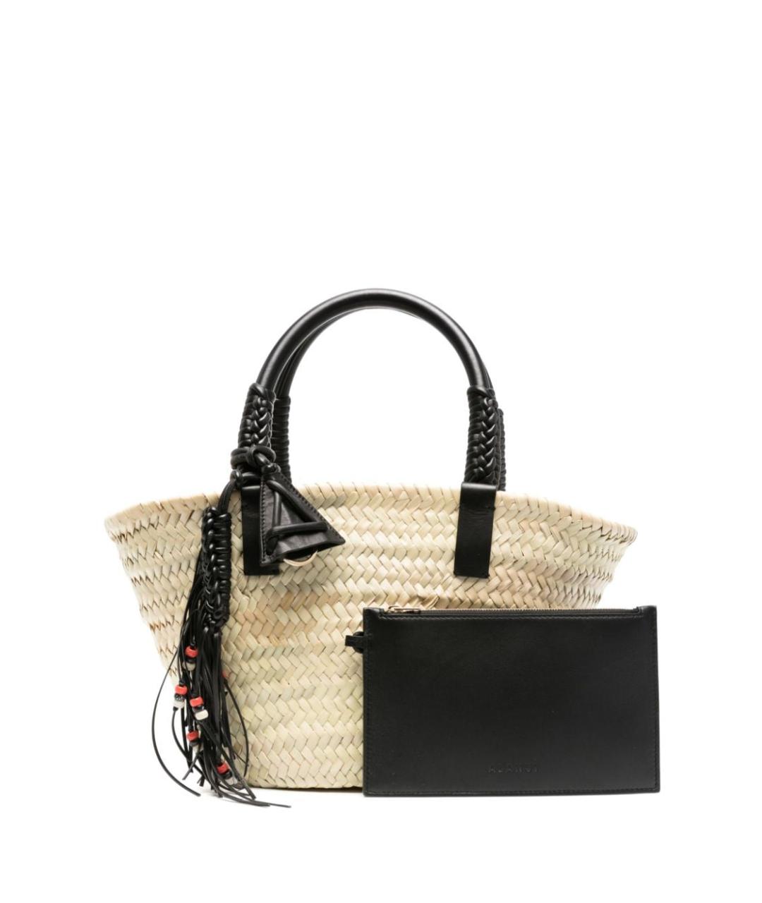 ALANUI Бежевая пелетеная сумка тоут, фото 5