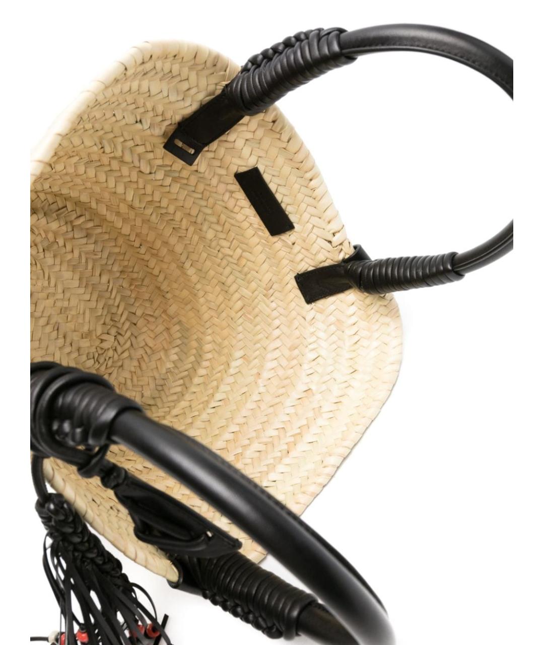 ALANUI Бежевая пелетеная сумка тоут, фото 2