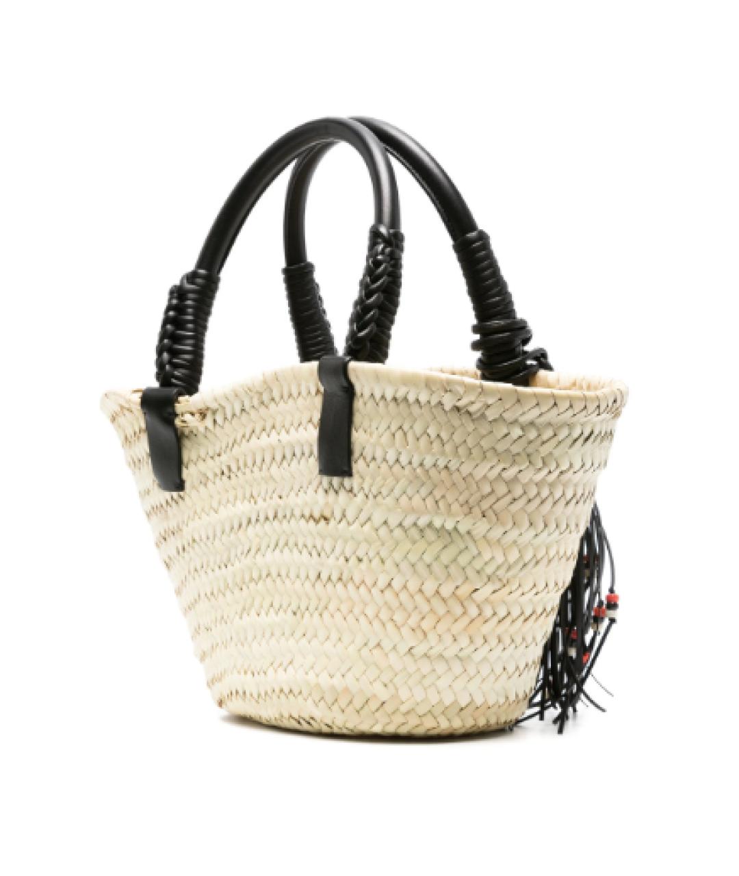 ALANUI Бежевая пелетеная сумка тоут, фото 3