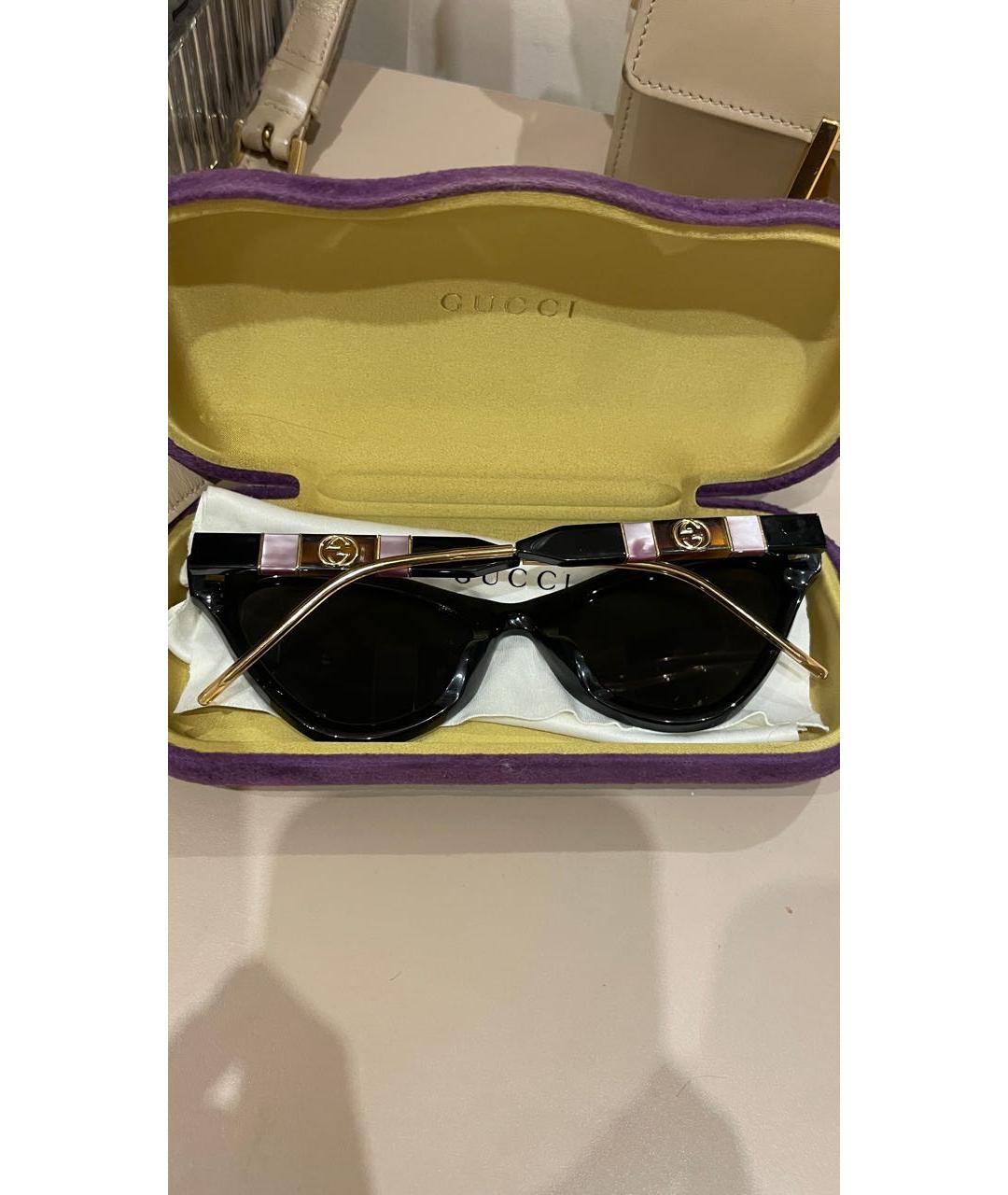 GUCCI Черные пластиковые солнцезащитные очки, фото 6