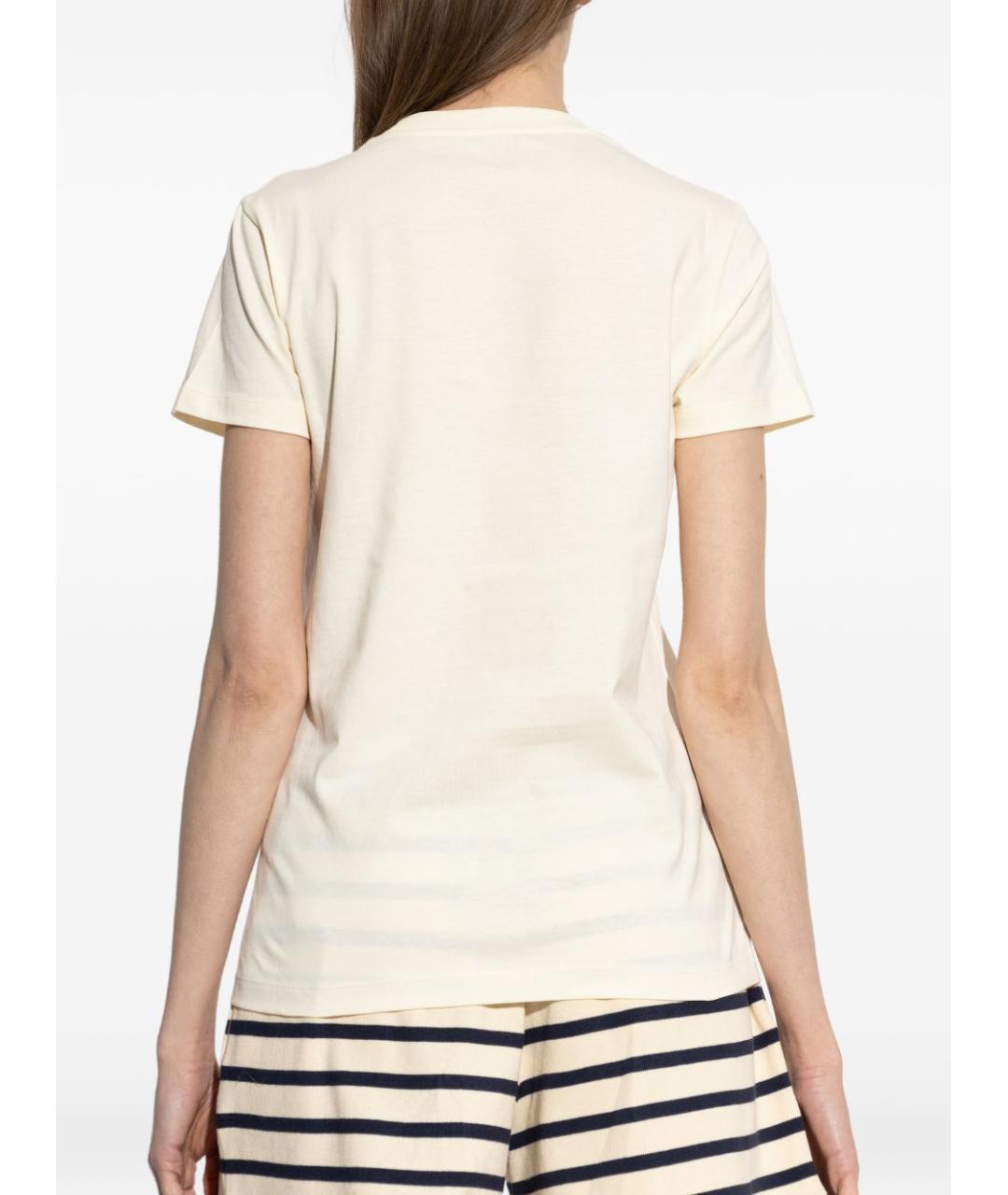 MONCLER Бежевая хлопковая футболка, фото 2