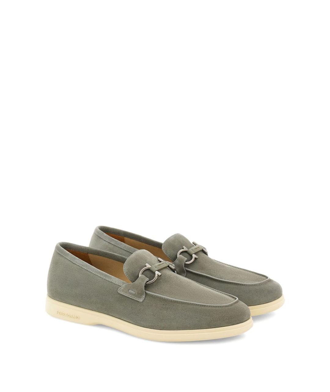 FERRAGAMO Хаки лоферы, фото 5