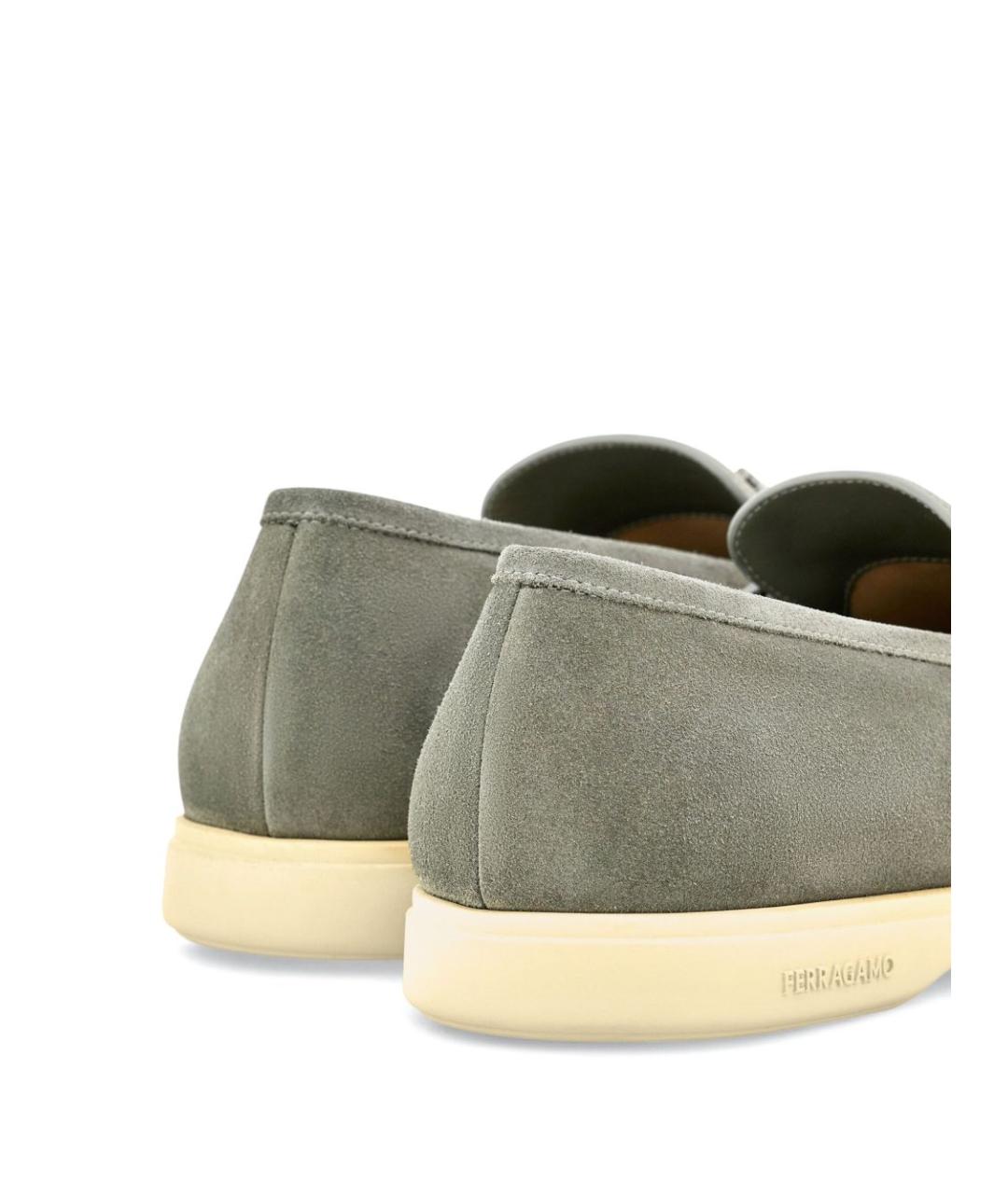 FERRAGAMO Хаки лоферы, фото 4