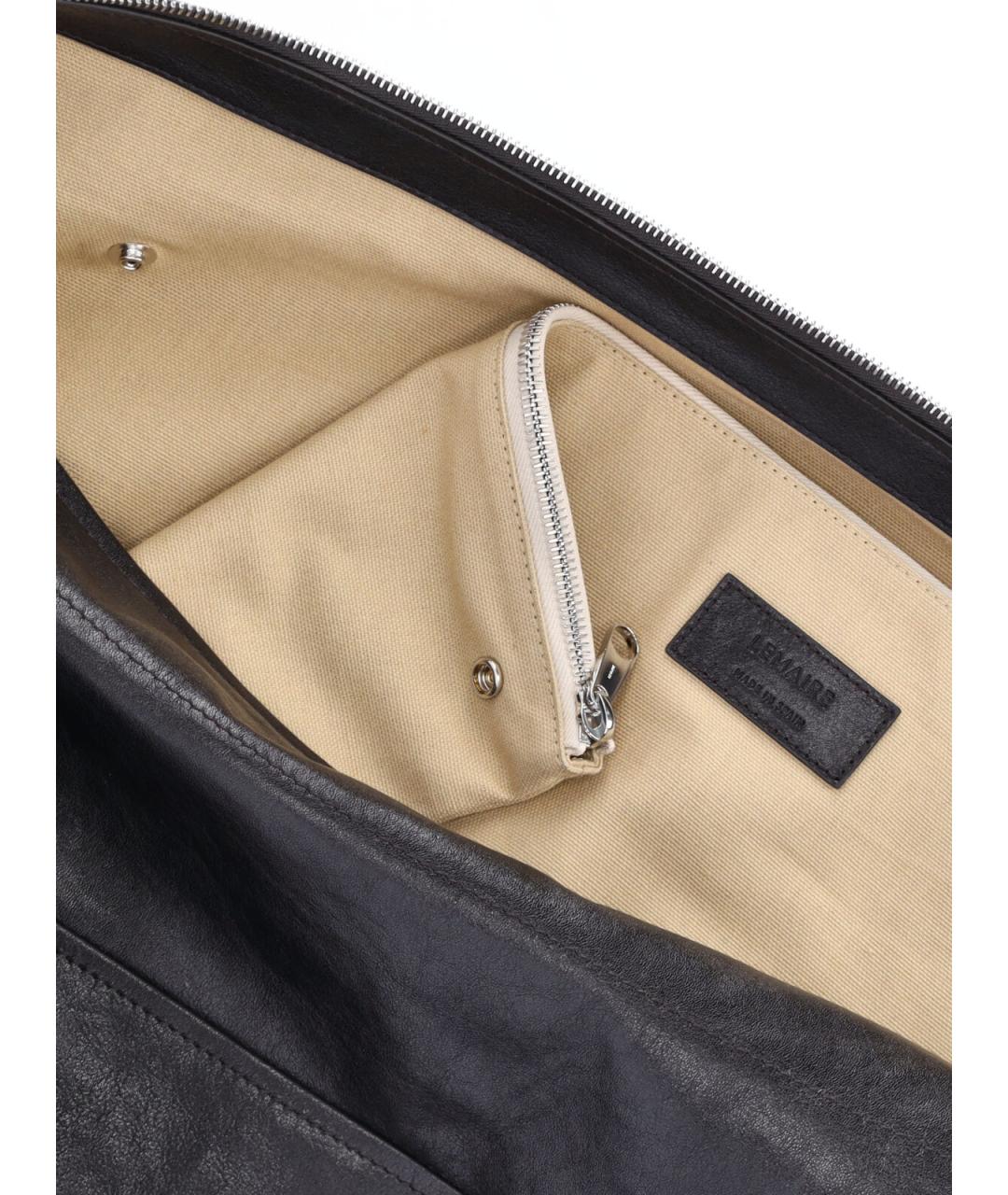 LEMAIRE Коричневая кожаная сумка на плечо, фото 4