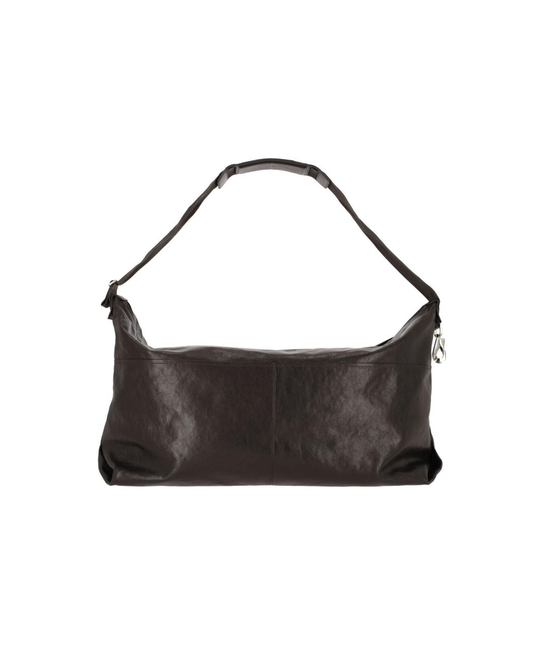 LEMAIRE Коричневая кожаная сумка на плечо, фото 3