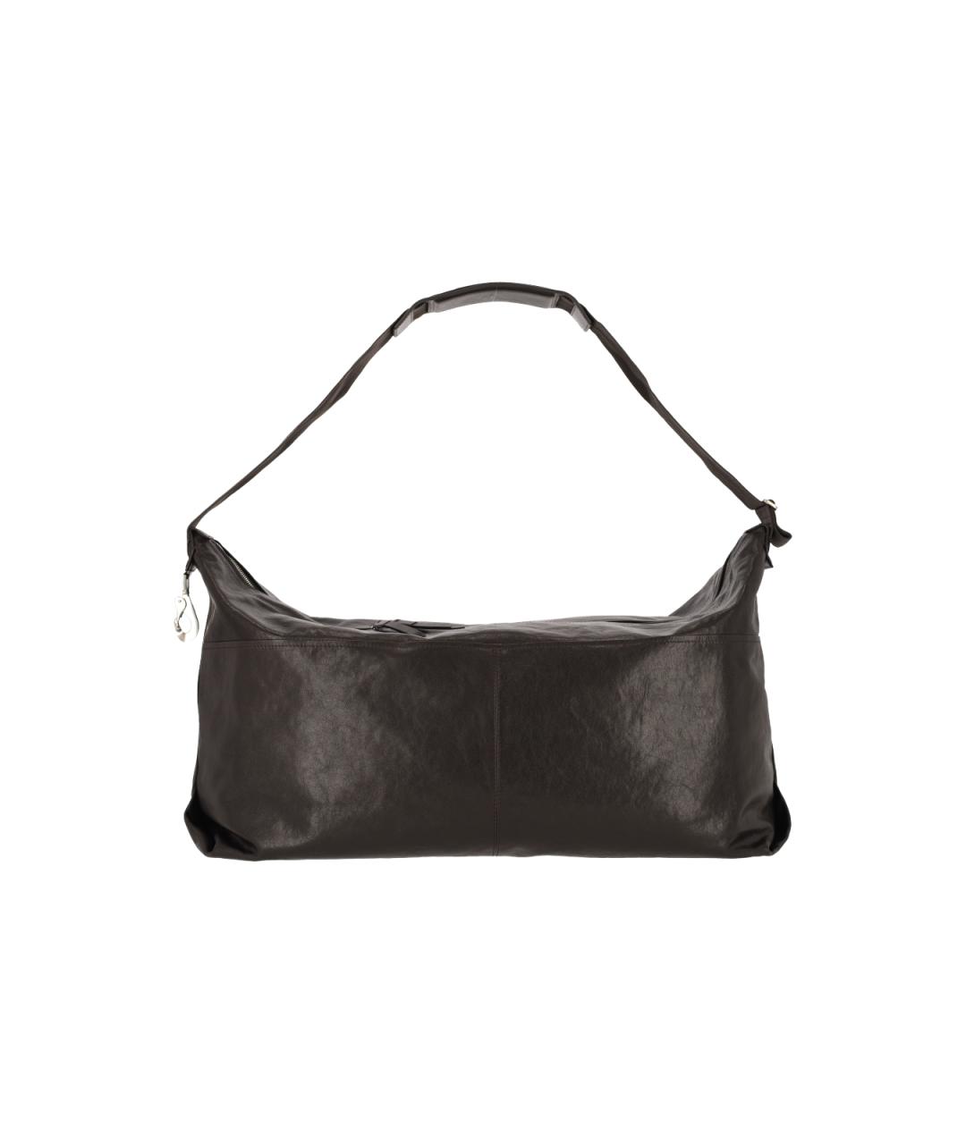 LEMAIRE Коричневая кожаная сумка на плечо, фото 1