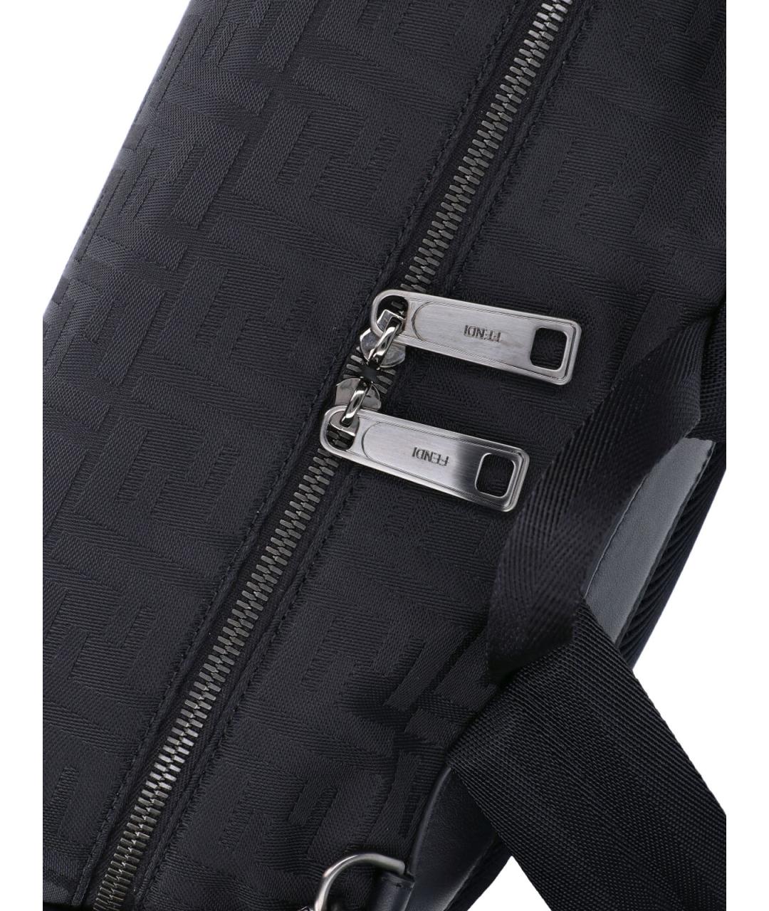 FENDI Черный тканевый рюкзак, фото 4