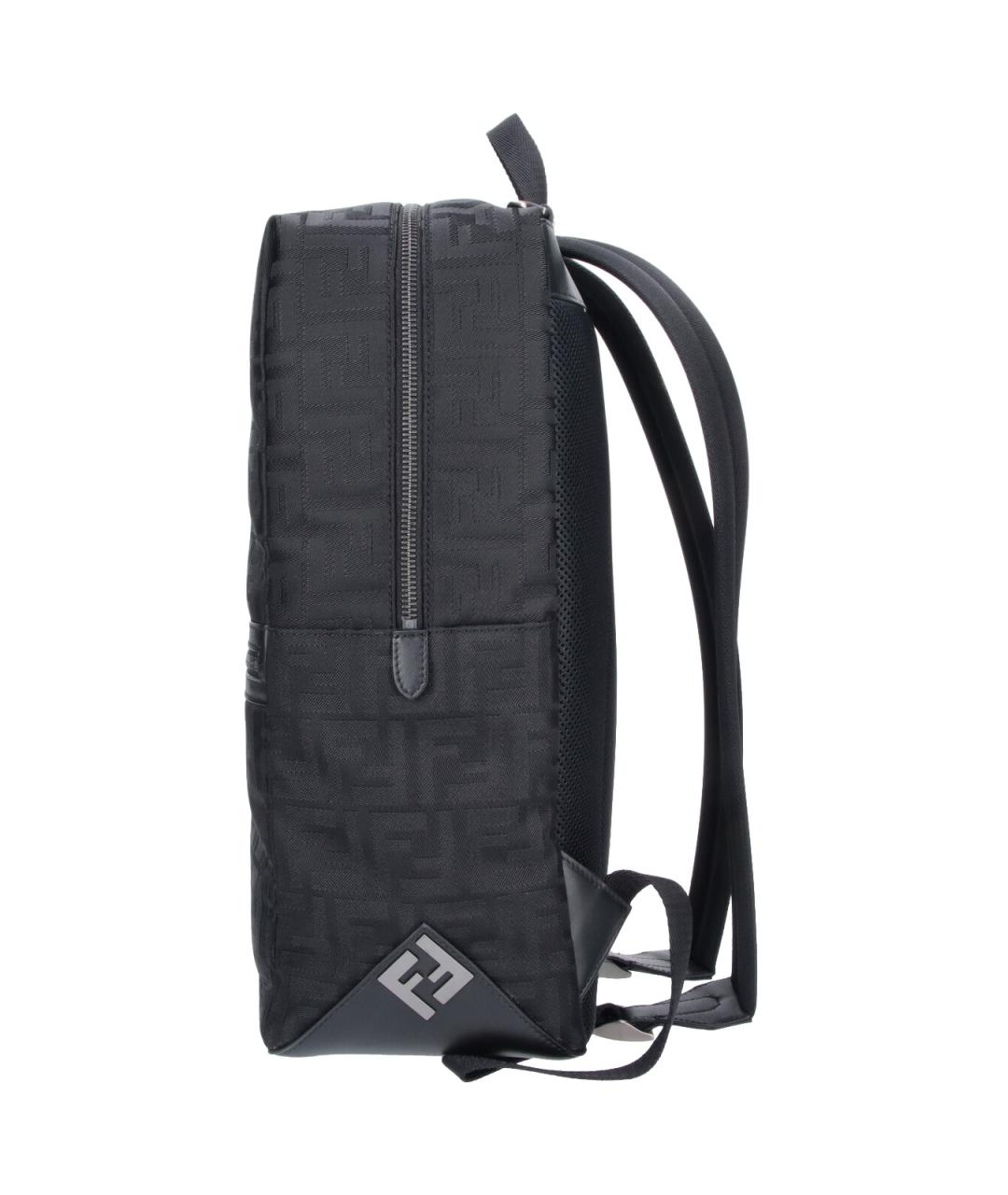 FENDI Черный тканевый рюкзак, фото 5