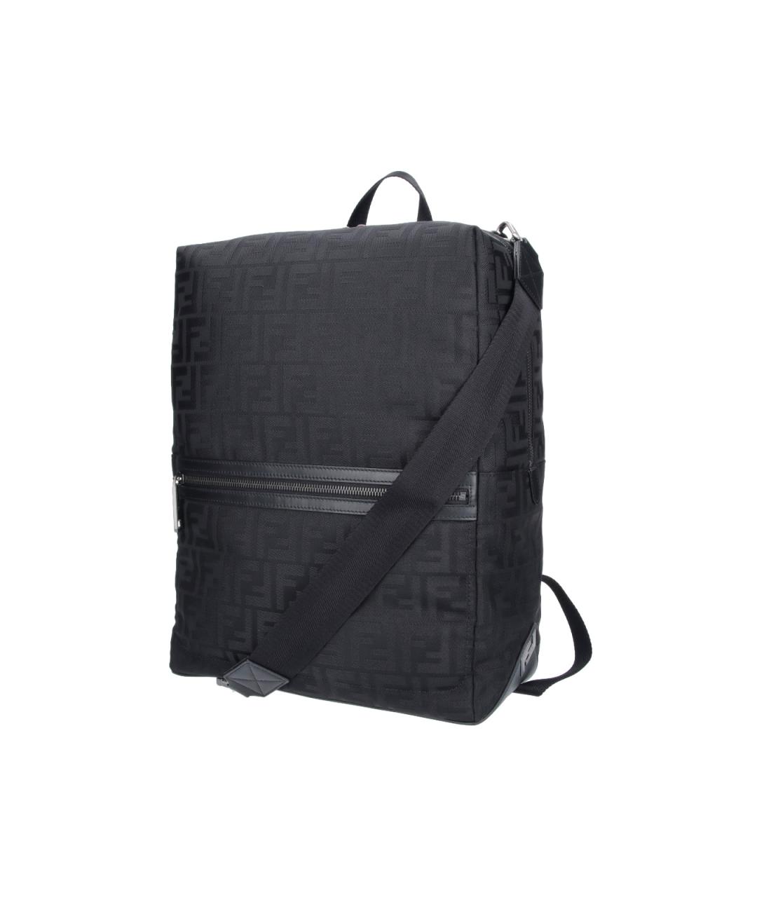 FENDI Черный тканевый рюкзак, фото 2