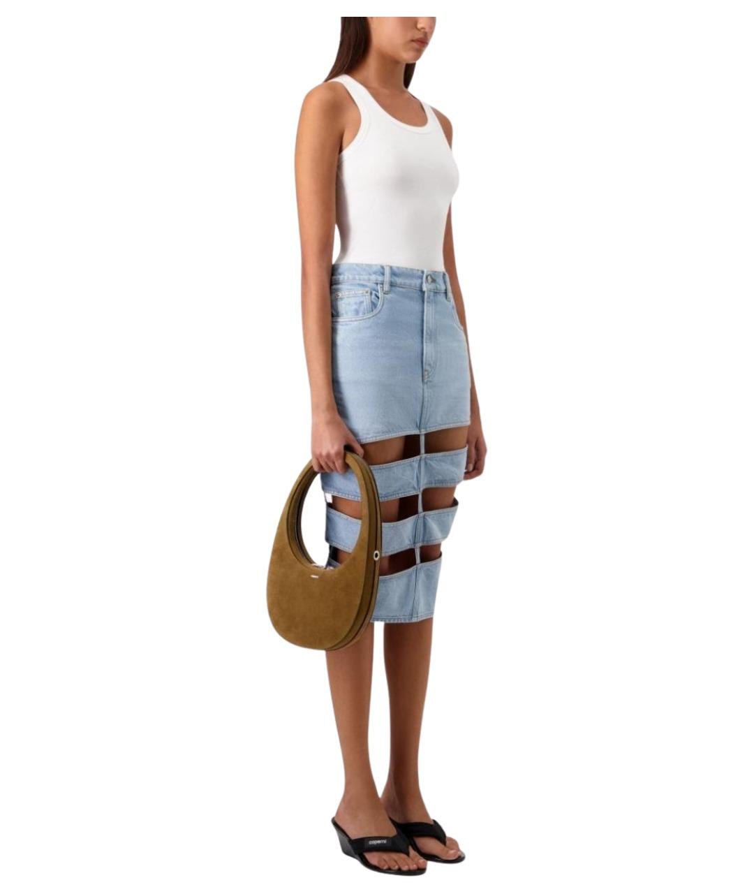 COPERNI Синяя хлопковая юбка миди, фото 3