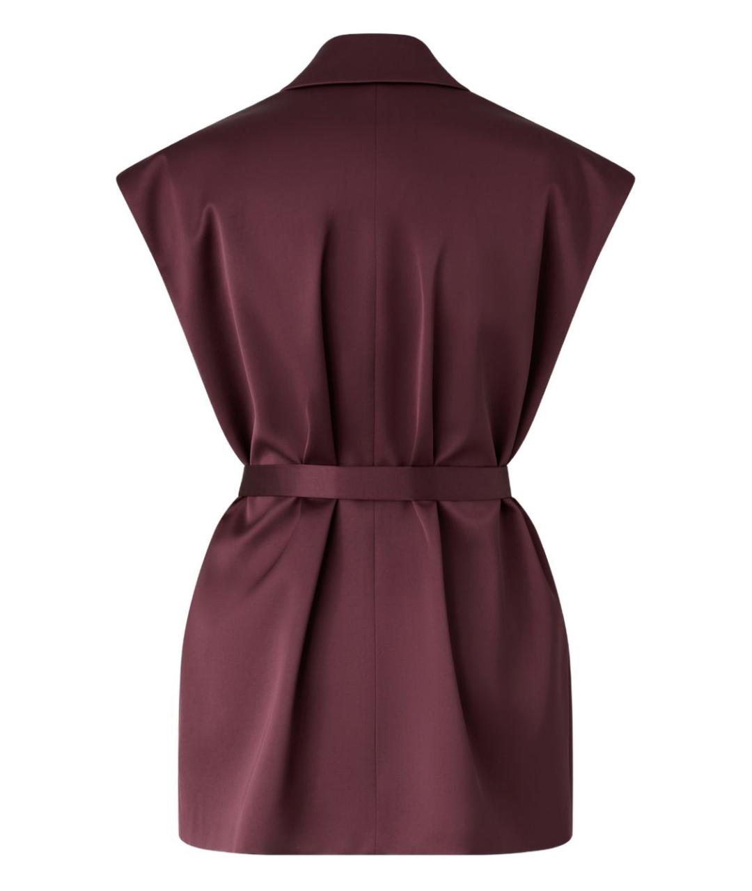 PINKO Бордовый ацетатный жилет, фото 2