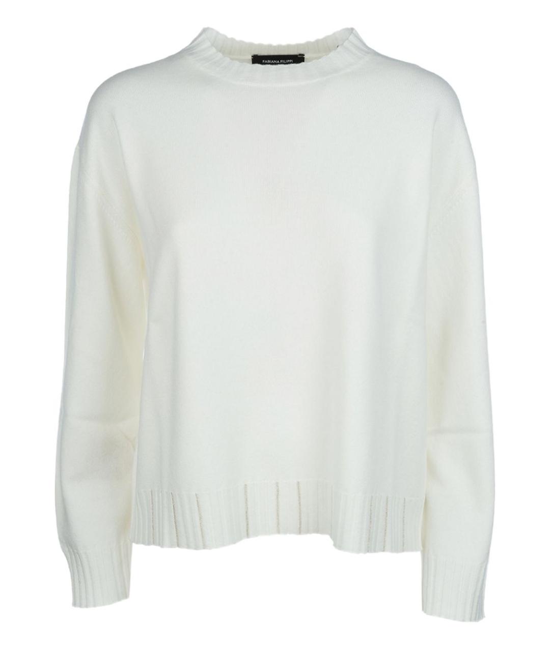 FABIANA FILIPPI Белый шерстяной джемпер / свитер, фото 1