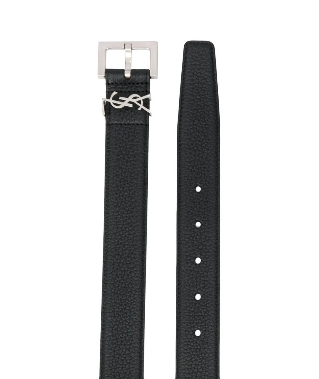 SAINT LAURENT Черный ремень, фото 1