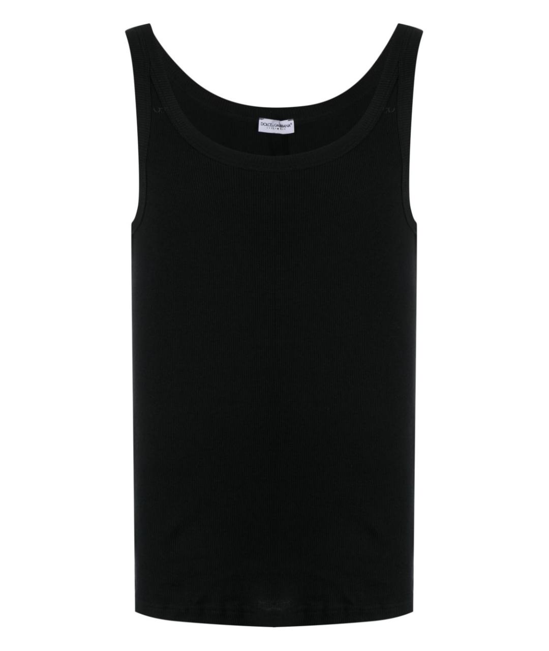 DOLCE&GABBANA Черная хлопковая майка, фото 1