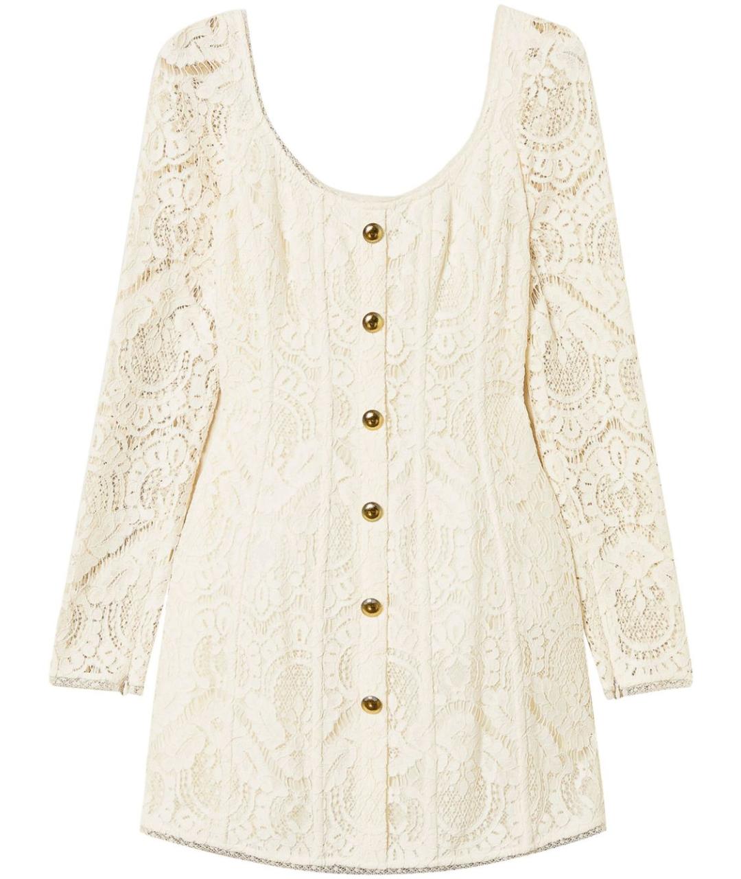 TWIN-SET Бежевое вискозное вечернее платье, фото 1