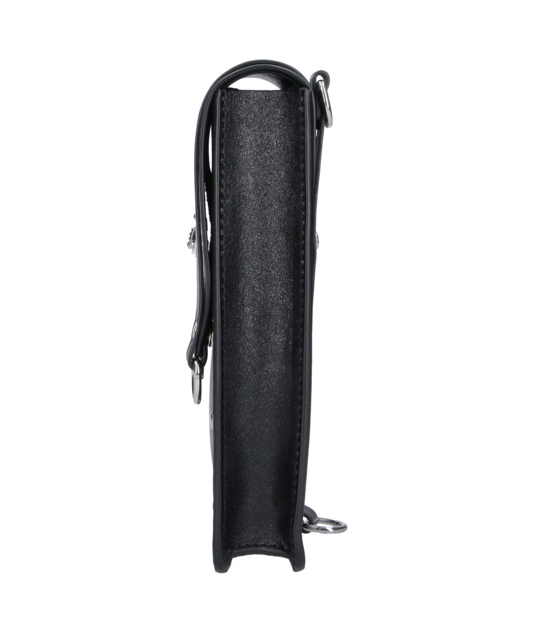 VIVIENNE WESTWOOD Черная кожаная сумка через плечо, фото 5