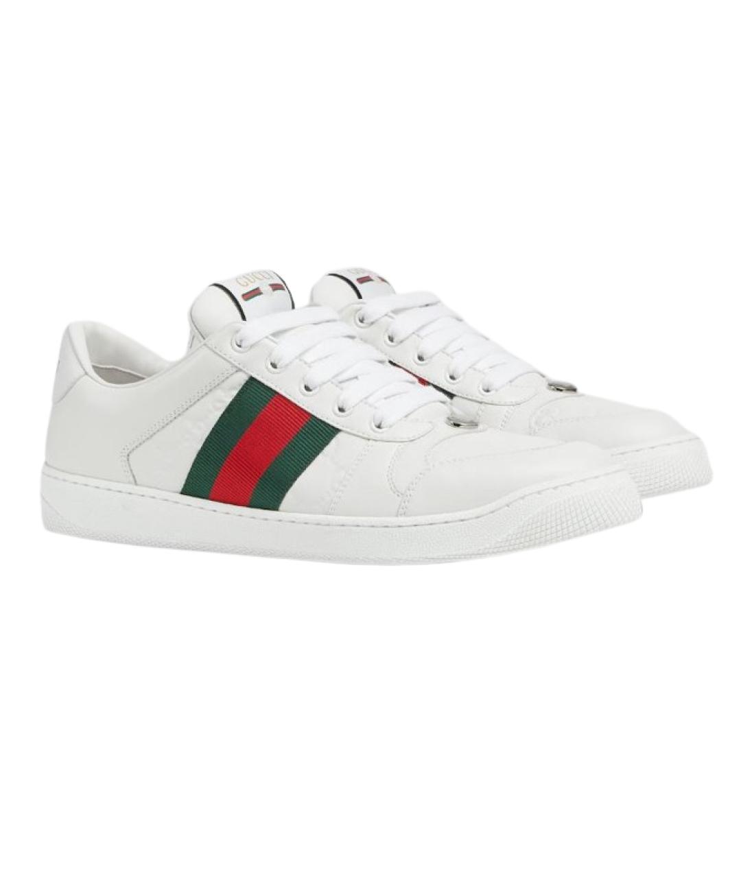 GUCCI Белые низкие кроссовки / кеды, фото 2